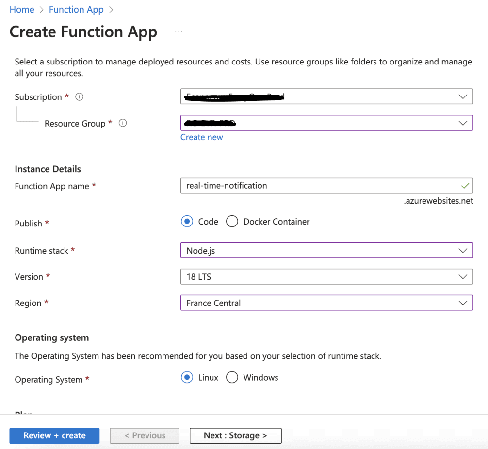 Creating Azure Functions App