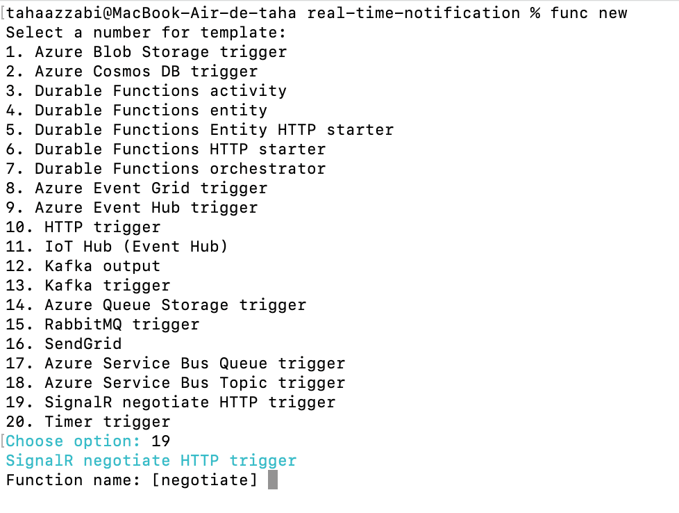 Creating Azure Functions App